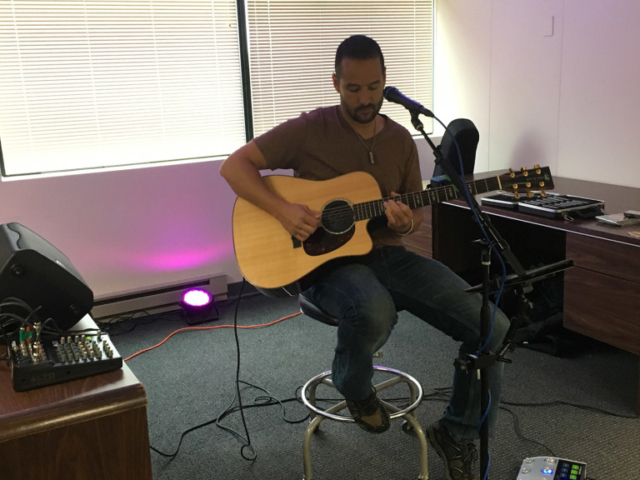 The very talented Sharif played covers from the last 40 years all night