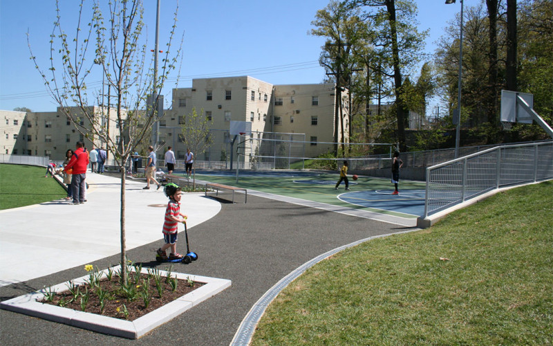 Rocky Run Park – Arlington, VA, <i>Urban park design with permeable pavement design and bioretention</i>